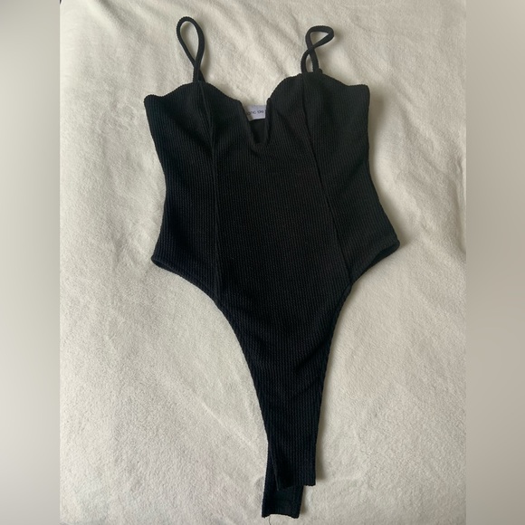 Women’s Blanc de Blanc Black Bodysuit - size Small - Picture 4 of 4